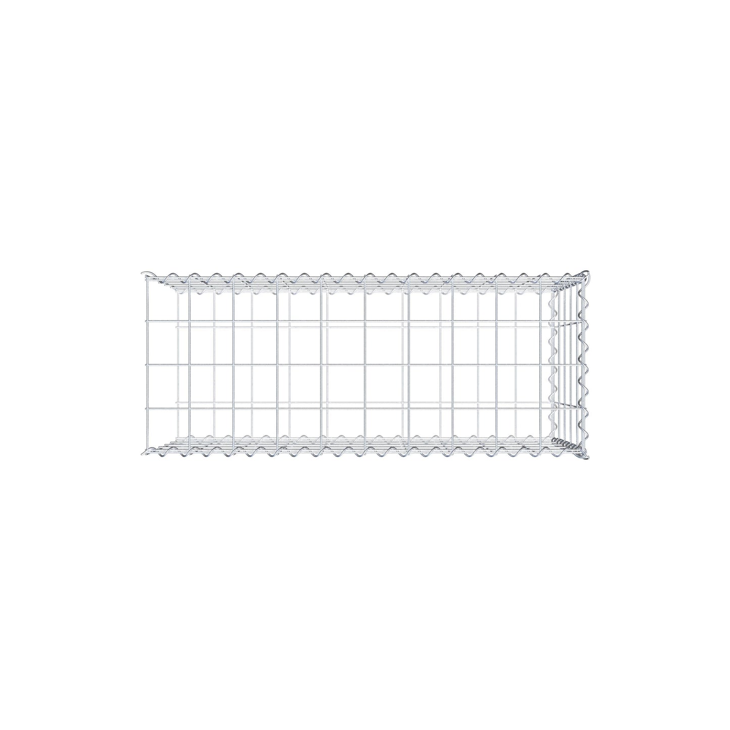 Gabião tipo 2 100 cm x 50 cm x 40 cm (C x A x P), malhagem 10 cm x 10 cm, espiral