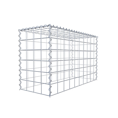 Opvokset gabion type 3 100 cm x 60 cm x 40 cm (L x H x D), maskestørrelse 10 cm x 10 cm, spiral