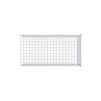 Anbaugabione Typ 2 100 cm x 40 cm x 50 cm (L x H x T), Maschenweite 5 cm x 5 cm, Spirale