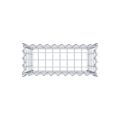 Gabião tipo 3 50 cm x 50 cm x 20 cm (C x A x P), malhagem 5 cm x 10 cm, espiral