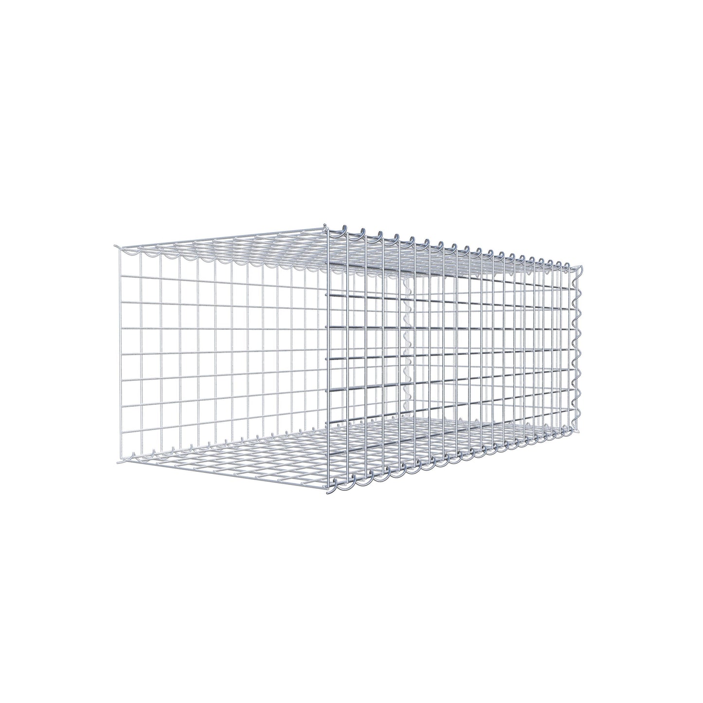 Anbaugabione Typ 2 100 cm x 40 cm x 50 cm (L x H x T), Maschenweite 5 cm x 5 cm, Spirale