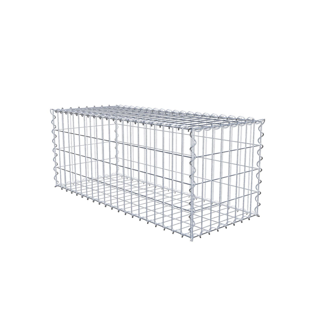Schanskorf 100 cm x 40 cm x 40 cm (L x H x D), maaswijdte 5 cm x 10 cm, spiraalvormig