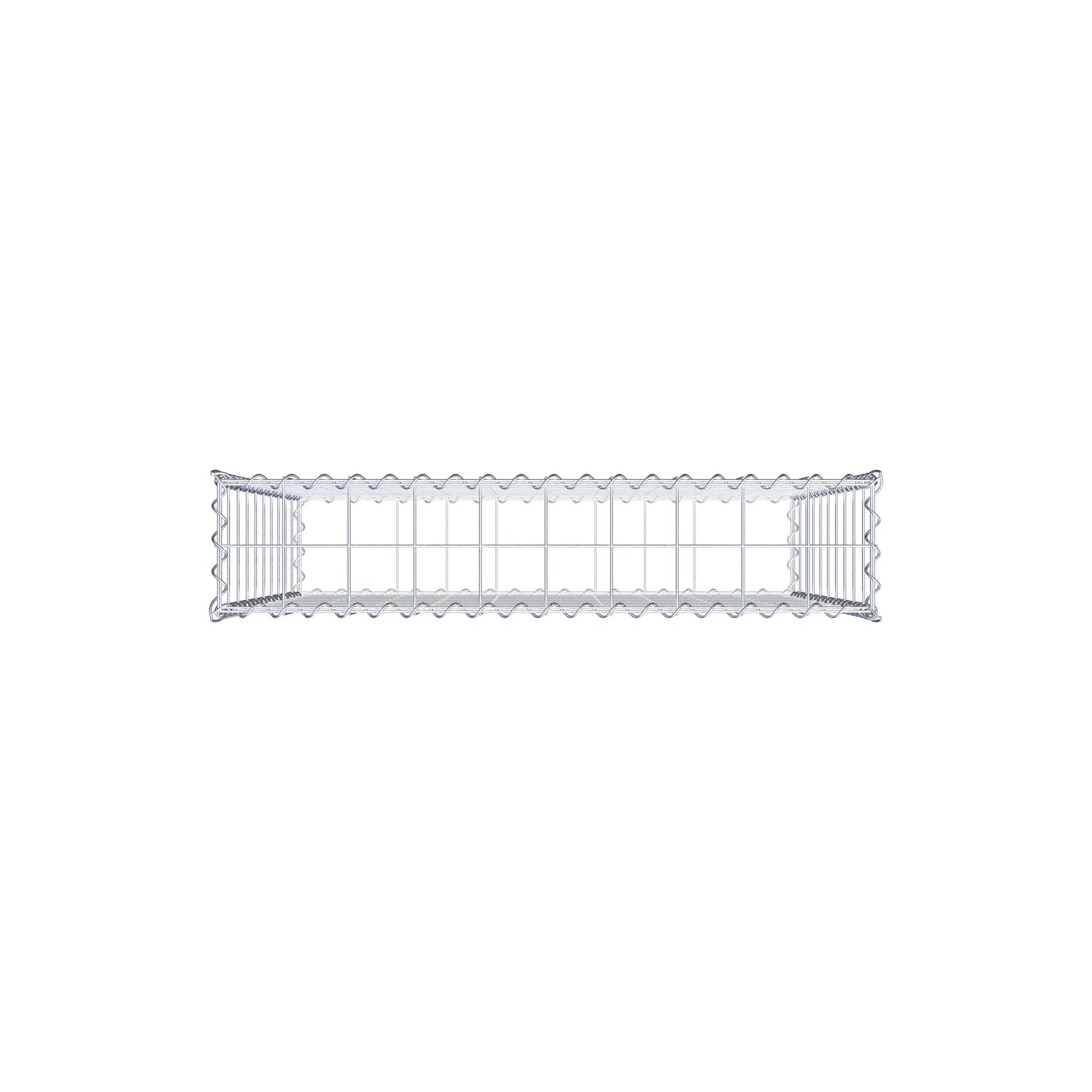 Gabion 100 cm x 100 cm x 20 cm (L x H x D), maskstorlek 10 cm x 10 cm, spiral