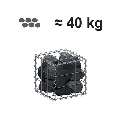 Gabion 30 cm x 30 cm x 30 cm (L x H x D), maskstorlek 10 cm x 10 cm, spiral