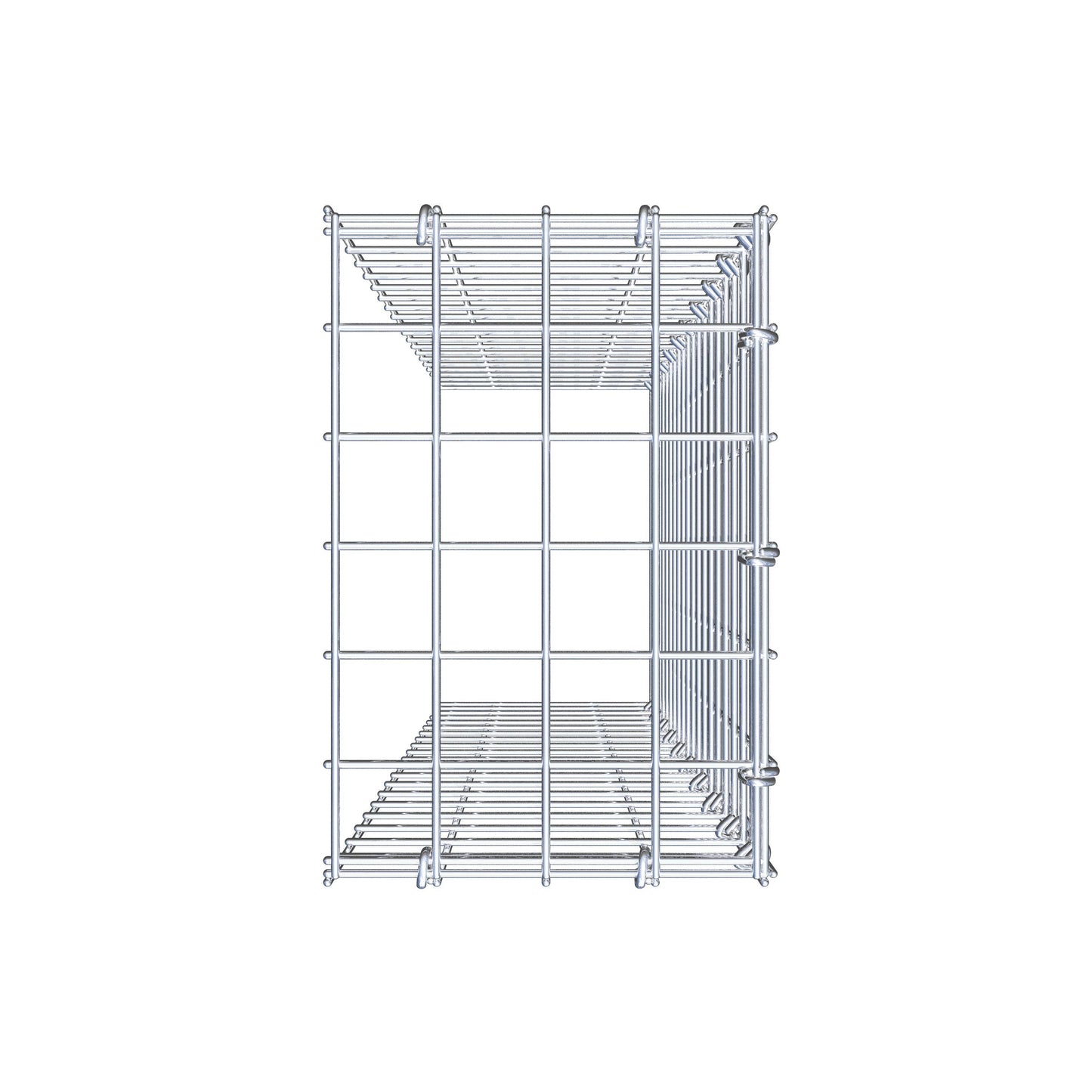 Anbaugabione Typ 4 100 cm x 20 cm x 30 cm (L x H x T), Maschenweite 5 cm x 5 cm, C-Ring