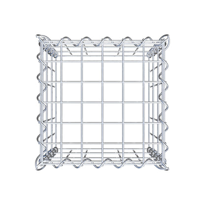 Gabião tipo 3 30 cm x 30 cm x 30 cm (C x A x P), malhagem 5 cm x 10 cm, espiral