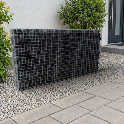 Gabião 200 cm x 100 cm x 20 cm (C x A x P), malhagem 5 cm x 5 cm, espiral