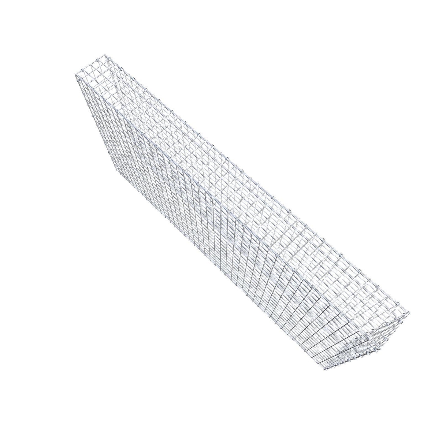 Gabion 200 cm x 100 cm x 20 cm (L x H x D), maskstorlek 5 x 5 cm, spiralring