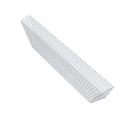 Gabion 200 cm x 100 cm x 20 cm (L x H x D), maskstorlek 5 x 5 cm, spiralring