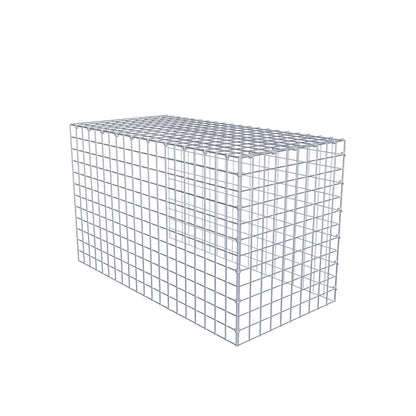 Mounted gabion type 4 100 cm x 60 cm x 50 cm (L x H x D), mesh size 5 cm x 5 cm, C-ring
