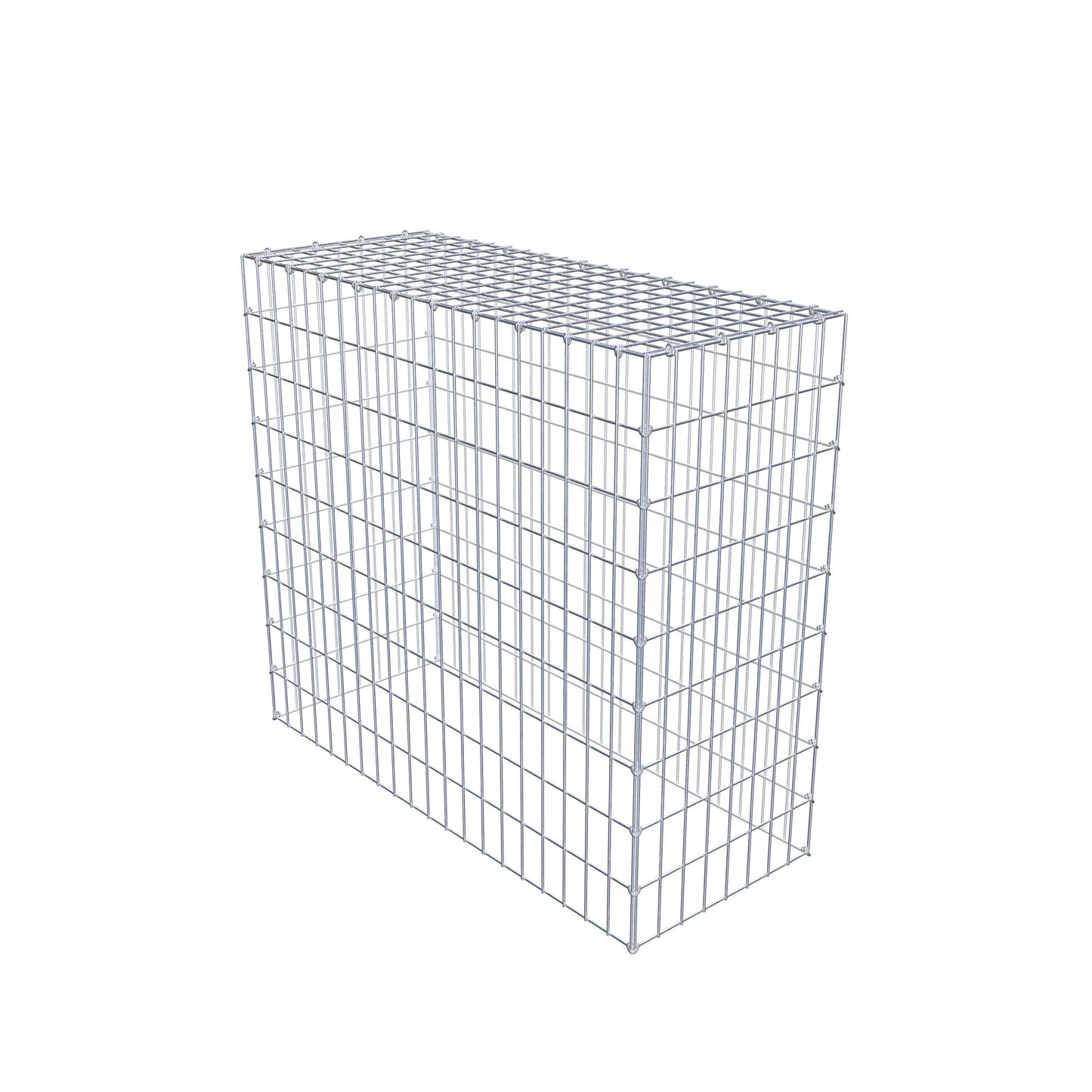 Typ 3 påbyggnadsgabion 100 cm x 90 cm x 40 cm (L x H x D), maskstorlek 5 cm x 10 cm, C-ring