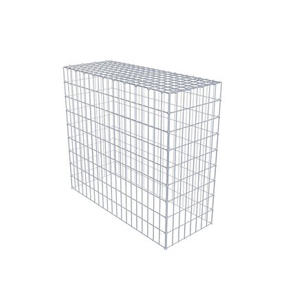 Typ 3 påbyggnadsgabion 100 cm x 90 cm x 40 cm (L x H x D), maskstorlek 5 cm x 10 cm, C-ring