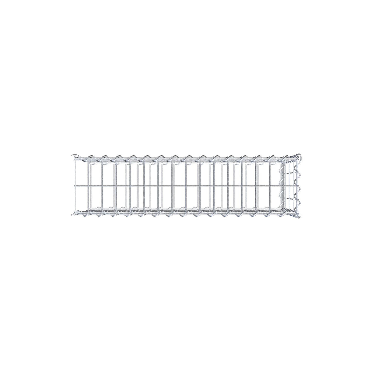Add-on schanskorf type 2 80 cm x 40 cm x 20 cm (L x H x D), maaswijdte 5 cm x 10 cm, spiraalvormig
