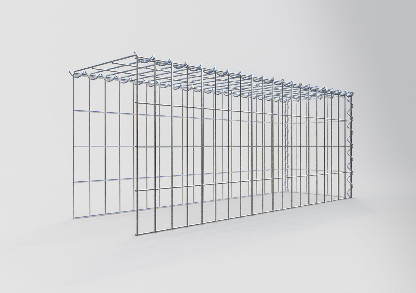Påväxt gabion typ 4 100 cm x 40 cm x 30 cm (L x H x D), maskstorlek 5 cm x 10 cm, spiral