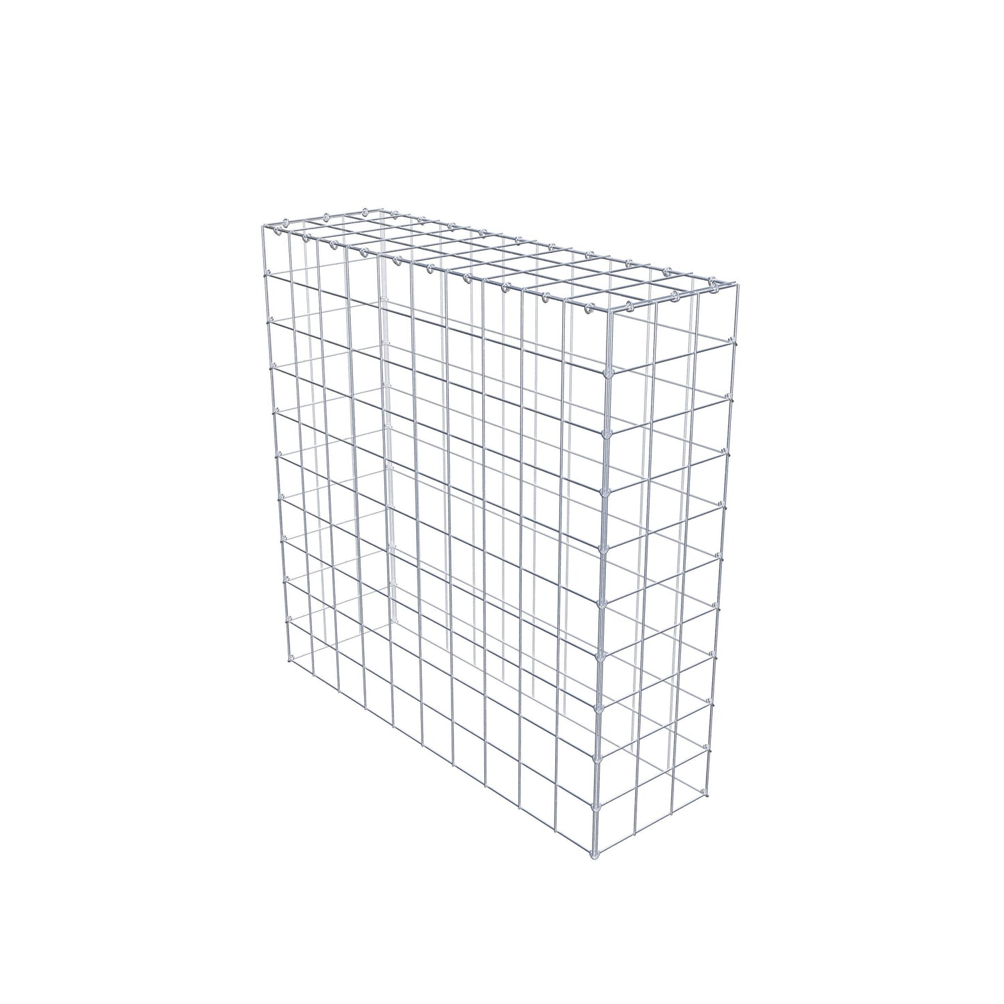 Monteret gabion type 3 100 cm x 100 cm x 30 cm (L x H x D), maskestørrelse 10 cm x 10 cm, C-ring