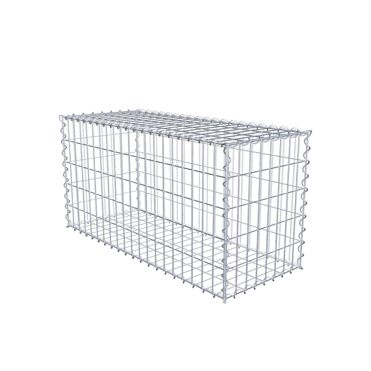 Schanskorf 100 cm x 50 cm x 40 cm (L x H x D), maaswijdte 5 cm x 10 cm, spiraalvormig