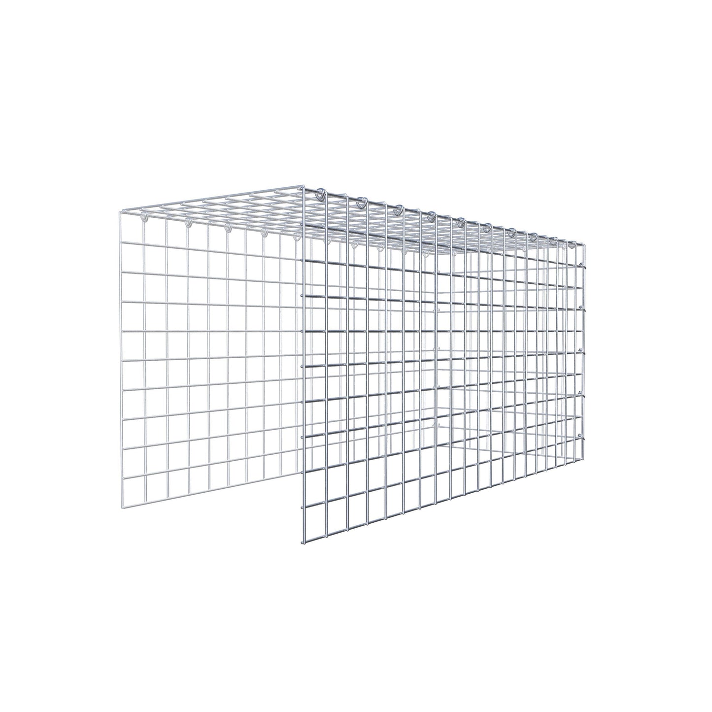 Anbaugabione Typ 4 100 cm x 50 cm x 40 cm (L x H x T), Maschenweite 5 cm x 5 cm, C-Ring