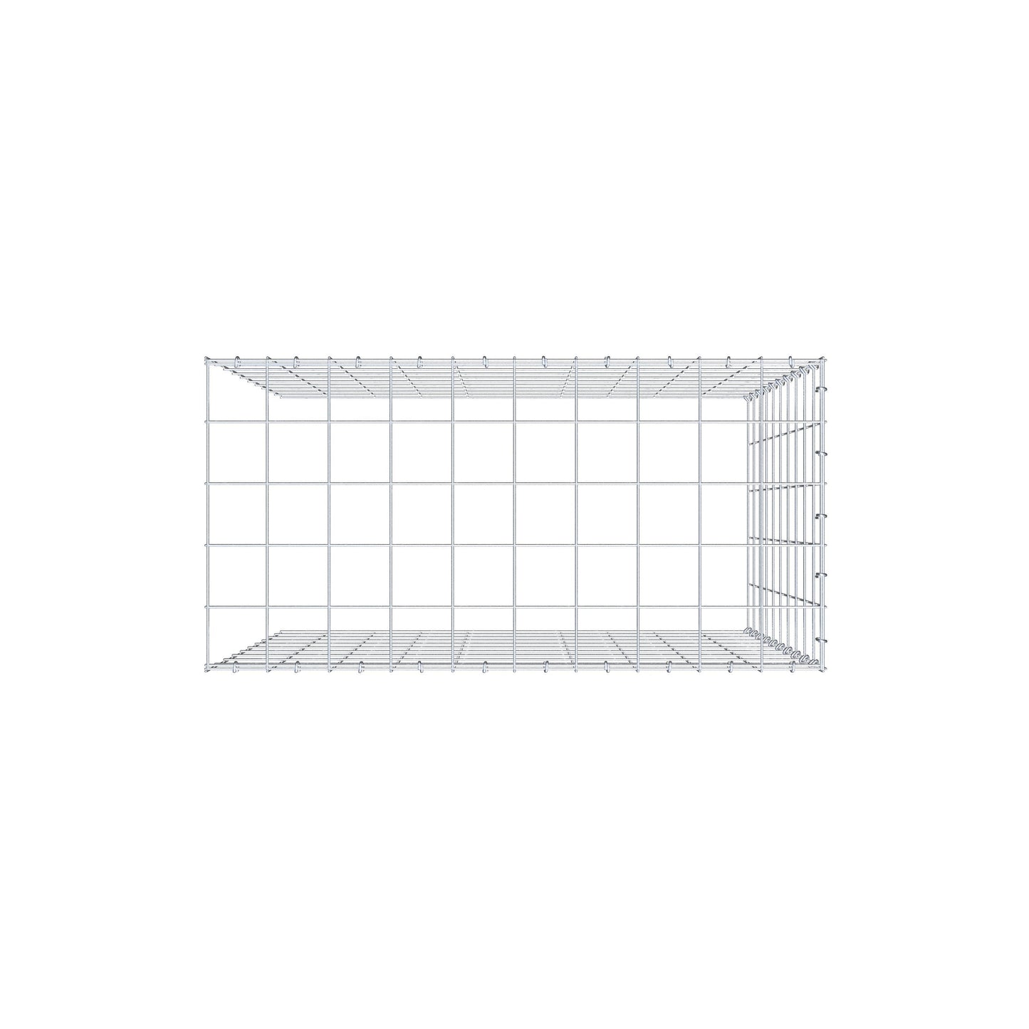 Anbaugabione Typ 4 100 cm x 100 cm x 50 cm (L x H x T), Maschenweite 10 cm x 10 cm, C-Ring