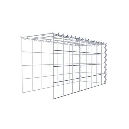 Anbaugabione Typ 4 80 cm x 40 cm x 30 cm (L x H x T), Maschenweite 10 cm x 10 cm, Spirale