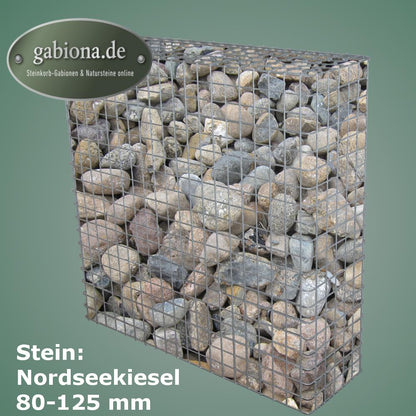 Gabion galvanisé à chaud 102 cm x 102 cm x 32 cm, mailles 5 cm x 5 cm, entièrement soudé