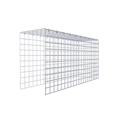 Typ 4 påbyggnadsgabion 100 cm x 50 cm x 30 cm (L x H x D), maskstorlek 5 cm x 5 cm, C-ring