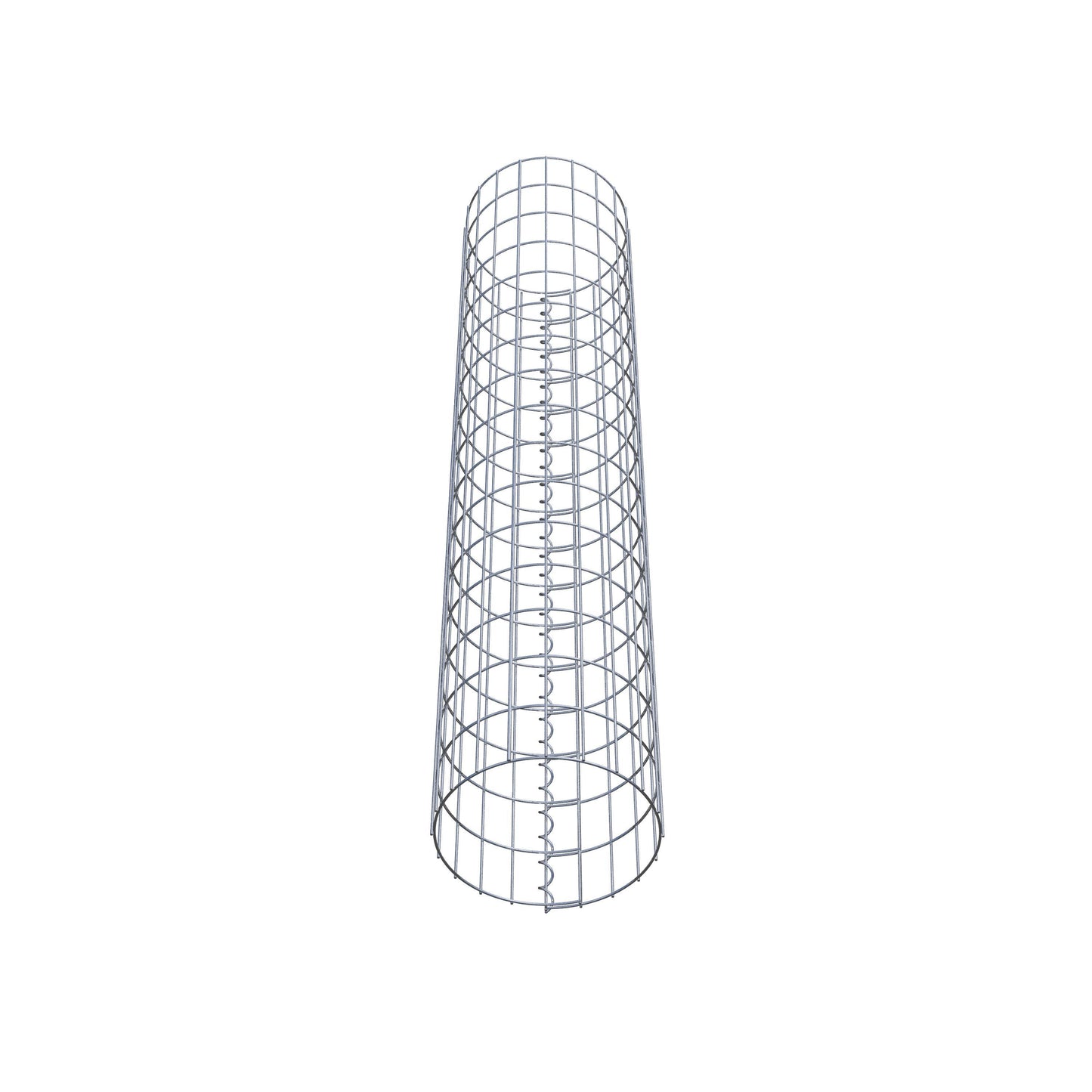 Gabion column around 32 cm diameter, 160 cm height, mesh size 5 cm x 10 cm