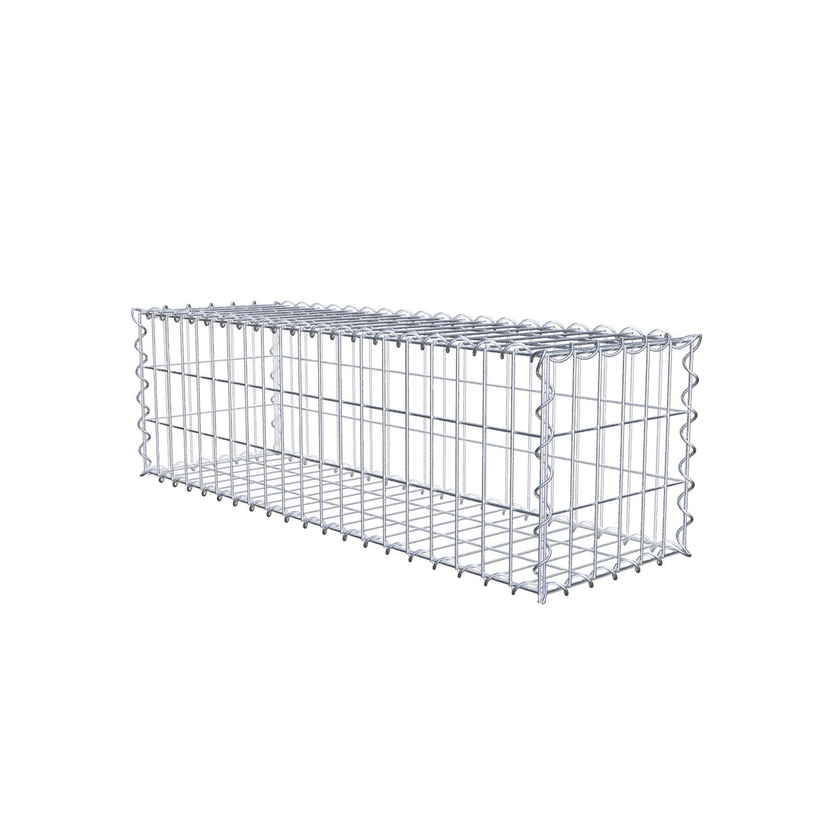 Gabbione 100 cm x 30 cm x 30 cm (L x H x P), maglia 5 cm x 10 cm, spirale