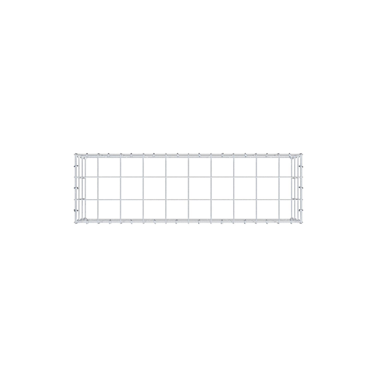 Gabião Tipo 3 100 cm x 30 cm x 30 cm (C x A x P), malhagem 10 cm x 10 cm, anel C