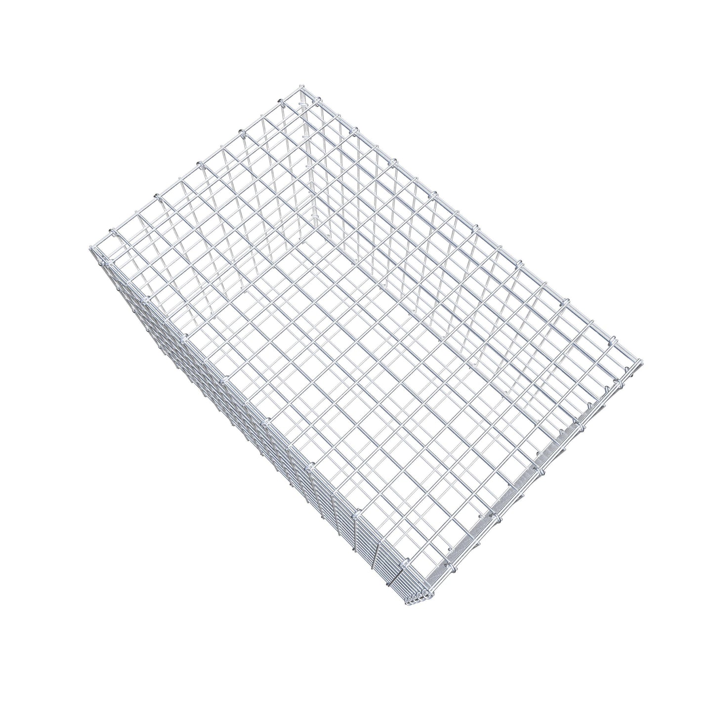 Gavión 80 cm x 50 cm x 50 cm (L x A x P), luz de malla 5 cm x 5 cm, anillo en C