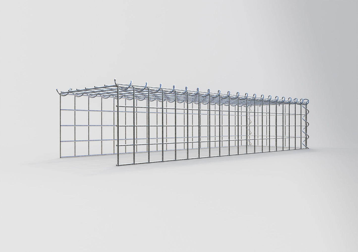 Gavión complementario tipo 4 100 cm x 20 cm x 30 cm (L x A x P), malla 5 cm x 5 cm, espiral
