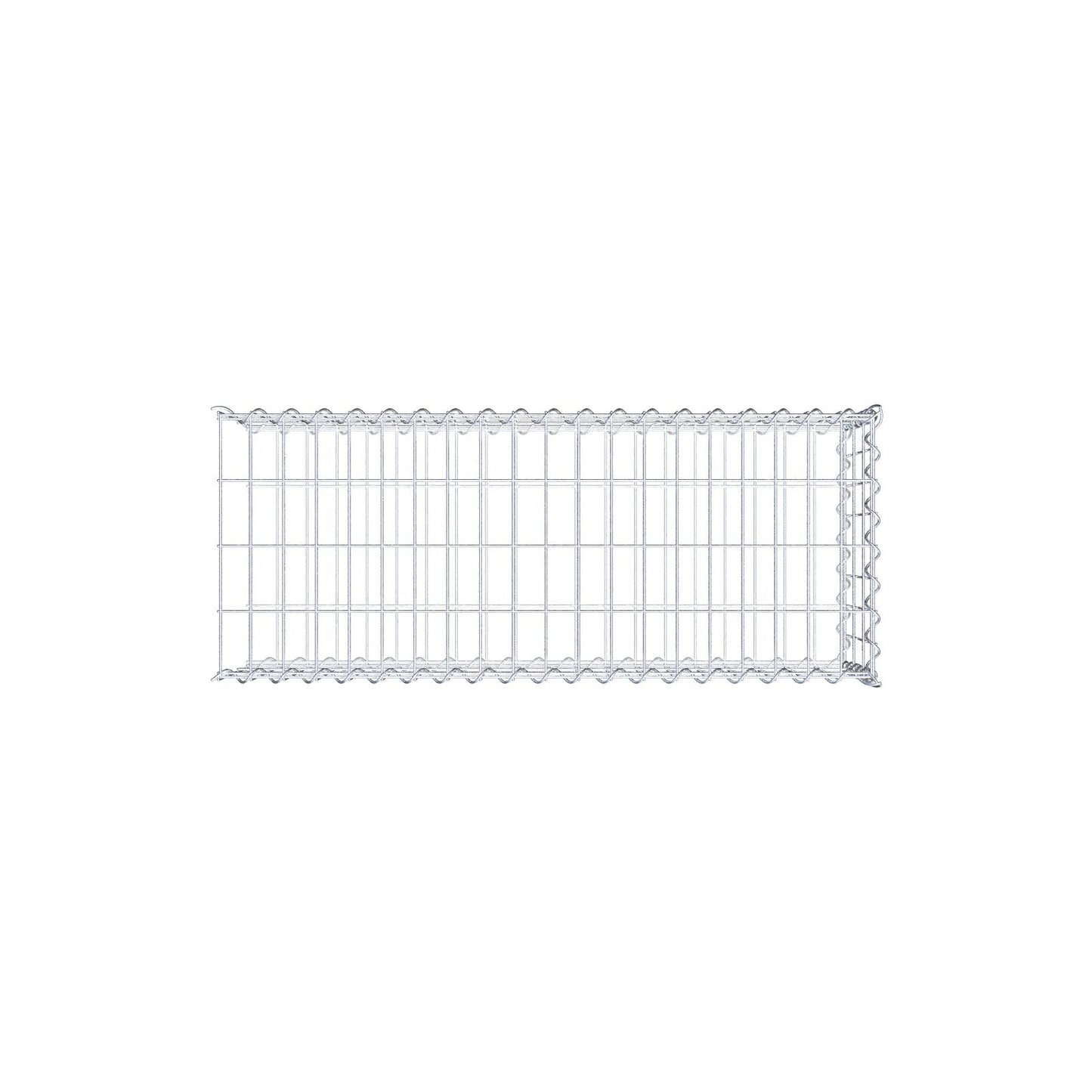 Aangegroeide schanskorf type 2 100 cm x 30 cm x 40 cm (L x H x D), maaswijdte 5 cm x 10 cm, spiraal