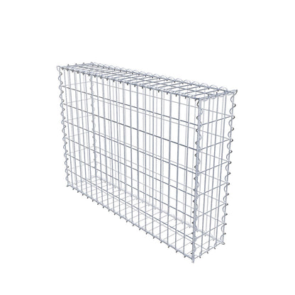 Gabione 100 cm x 70 cm x 20 cm (L x H x T), Maschenweite 5 cm x 10 cm, Spirale