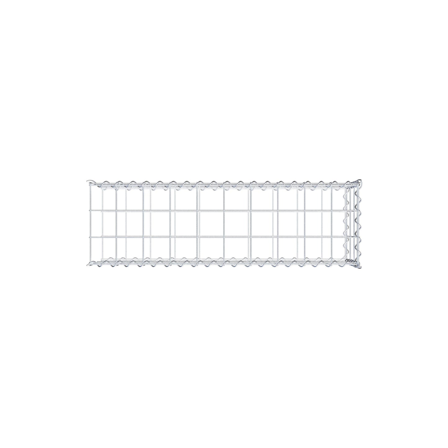 Opvokset gabion type 2 100 cm x 30 cm x 30 cm (L x H x D), maskestørrelse 10 cm x 10 cm, spiral