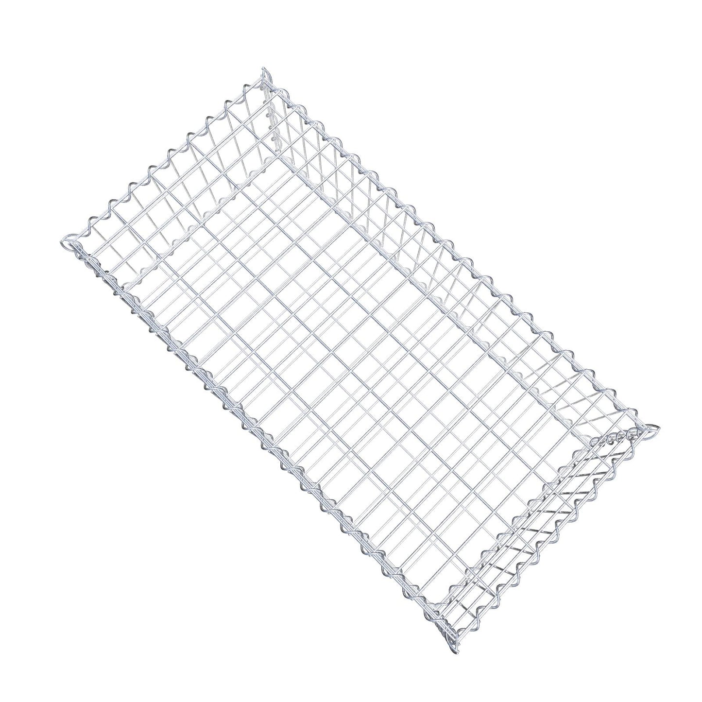 Gabion 100 cm x 30 cm x 50 cm (L x H x D), maskstorlek 5 cm x 10 cm, spiral