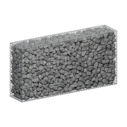 Gavión 200 cm x 100 cm x 40 cm (largo x alto x fondo), malla 5 cm x 5 cm, en espiral