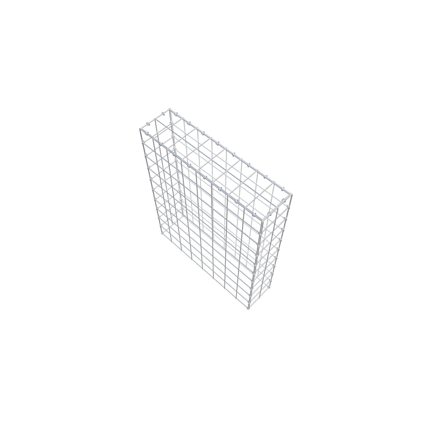 Monteret gabion type 3 100 cm x 80 cm x 20 cm (L x H x D), maskestørrelse 10 cm x 10 cm, C-ring