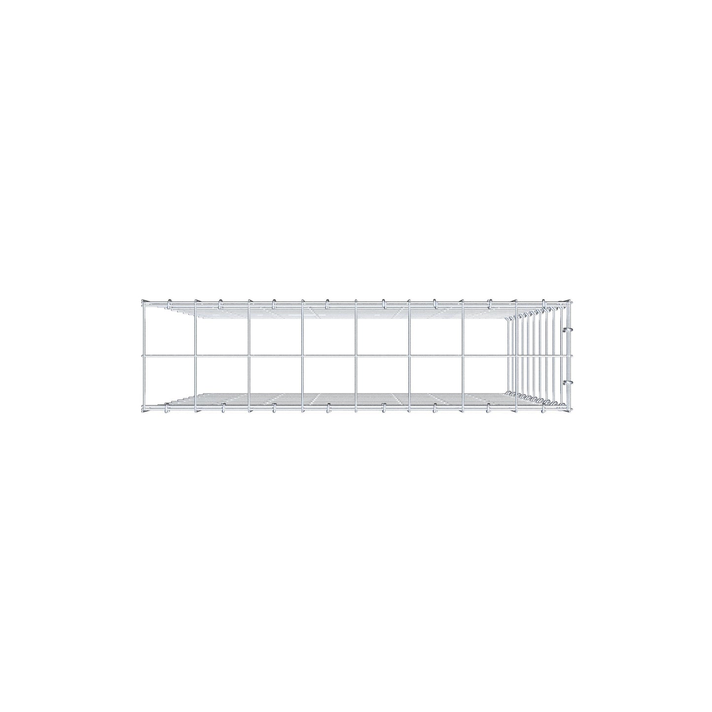 Anbaugabione Typ 4 100 cm x 80 cm x 20 cm (L x H x T), Maschenweite 10 cm x 10 cm, C-Ring