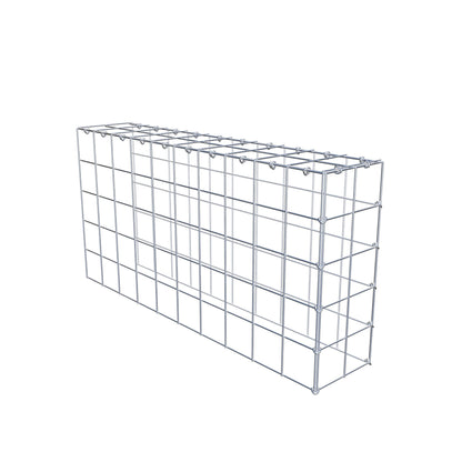 Mounted gabion type 4 100 cm x 50 cm x 20 cm (L x H x D), mesh size 10 cm x 10 cm, C-ring