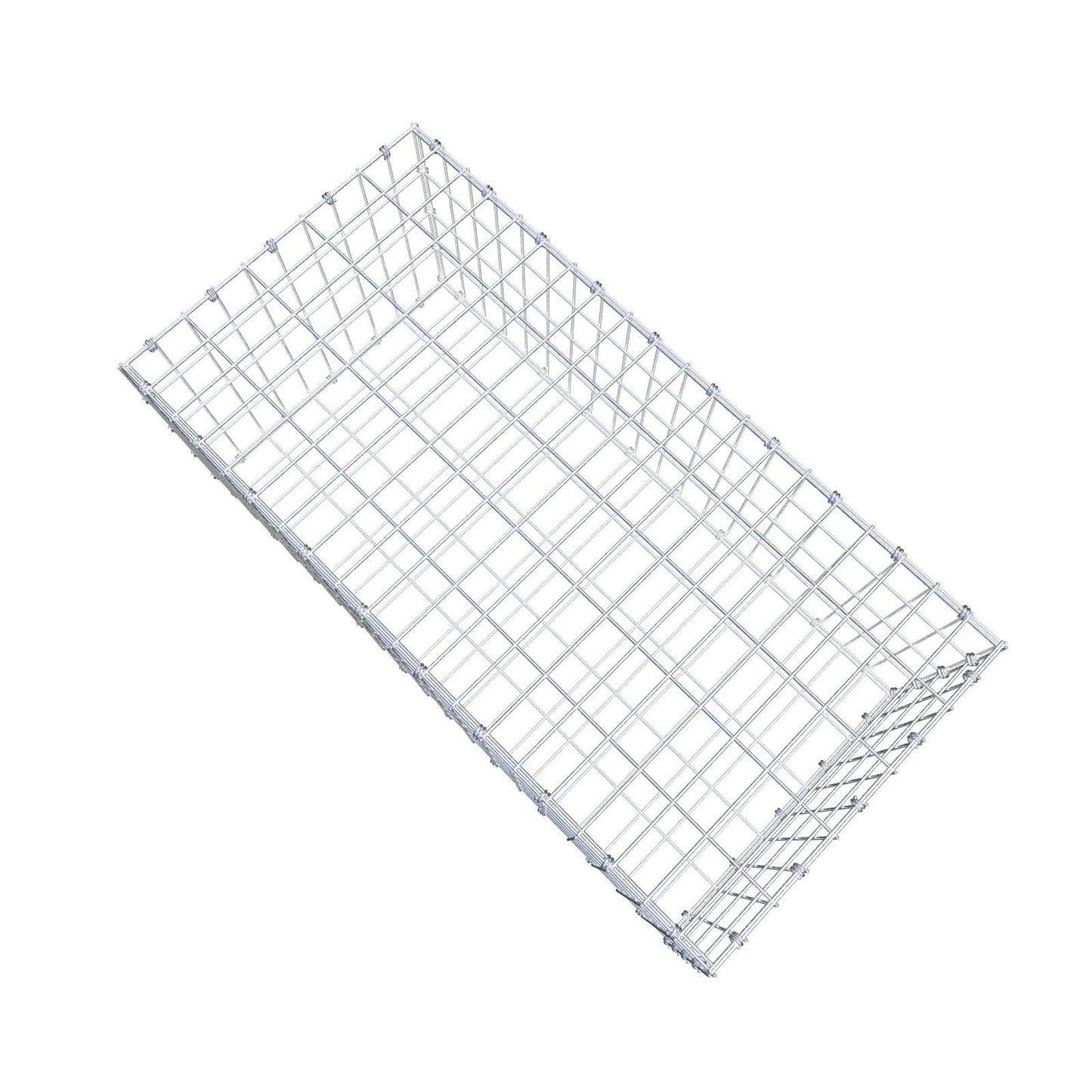 Gabion 100 cm x 40 cm x 50 cm (L x H x D), maskstorlek 5 x 10 cm, spiralring