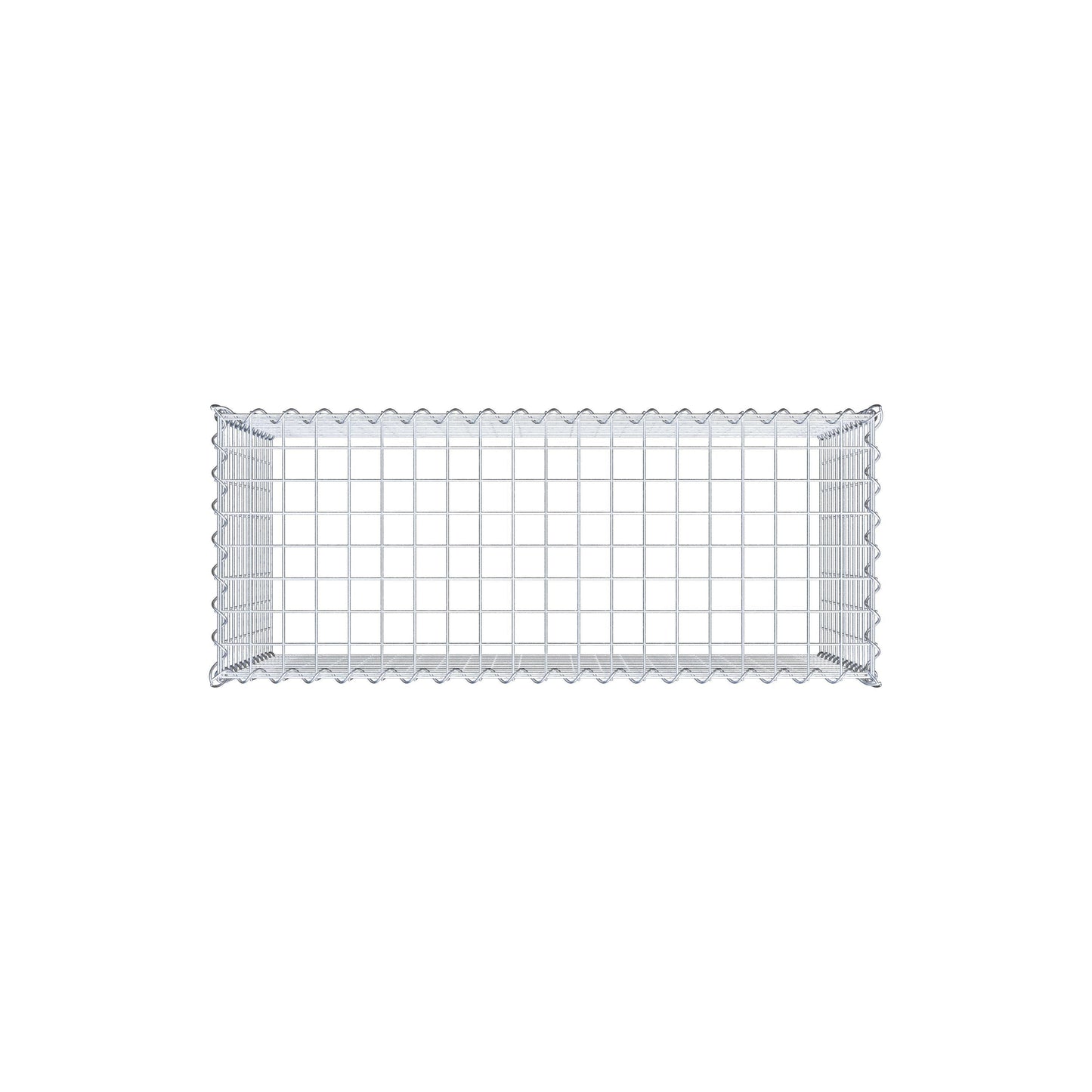 Opvokset gabion type 3 100 cm x 60 cm x 40 cm (L x H x D), maskestørrelse 5 cm x 5 cm, spiral