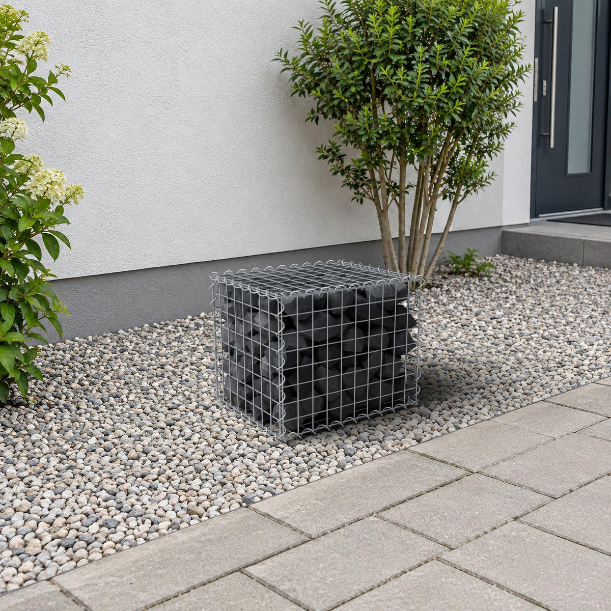 Gabion 50 cm x 40 cm x 40 cm (L x H x D), maskstorlek 5 cm x 5 cm, spiral