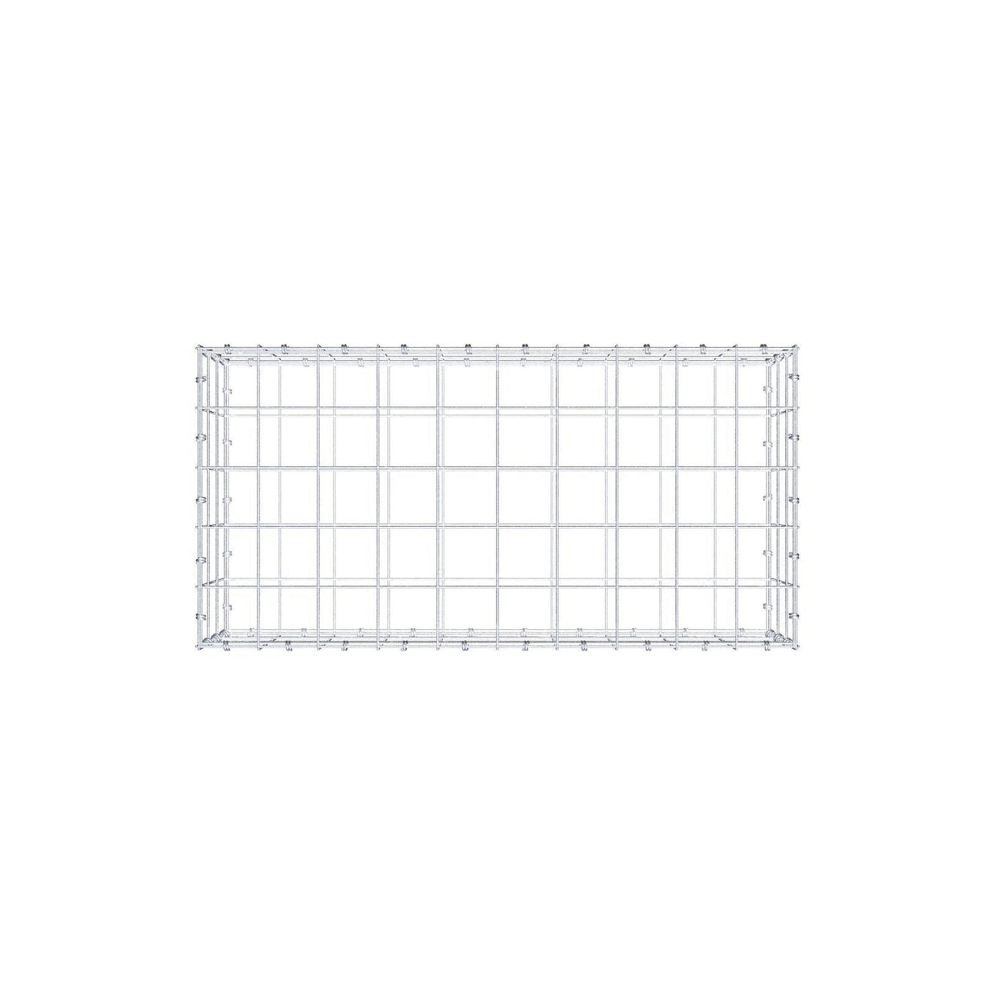 Gabion 100 cm x 30 cm x 50 cm (L x H x D), maskstorlek 10 x 10 cm, spiralring