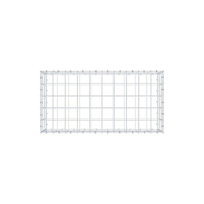 Gabion 100 cm x 30 cm x 50 cm (L x H x D), maskstorlek 10 x 10 cm, spiralring