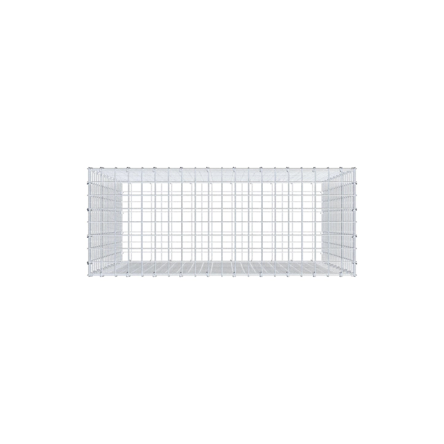 Gavión 100 cm x 100 cm x 40 cm (L x A x P), malla 5 cm x 5 cm, anillo en C