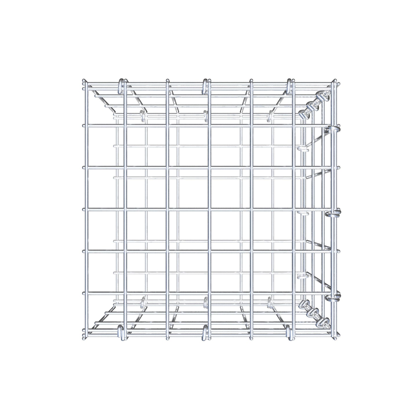 Gabbione aggiuntivo tipo 2 30 cm x 30 cm x 30 cm, maglia 5 cm x 10 cm, anello a C