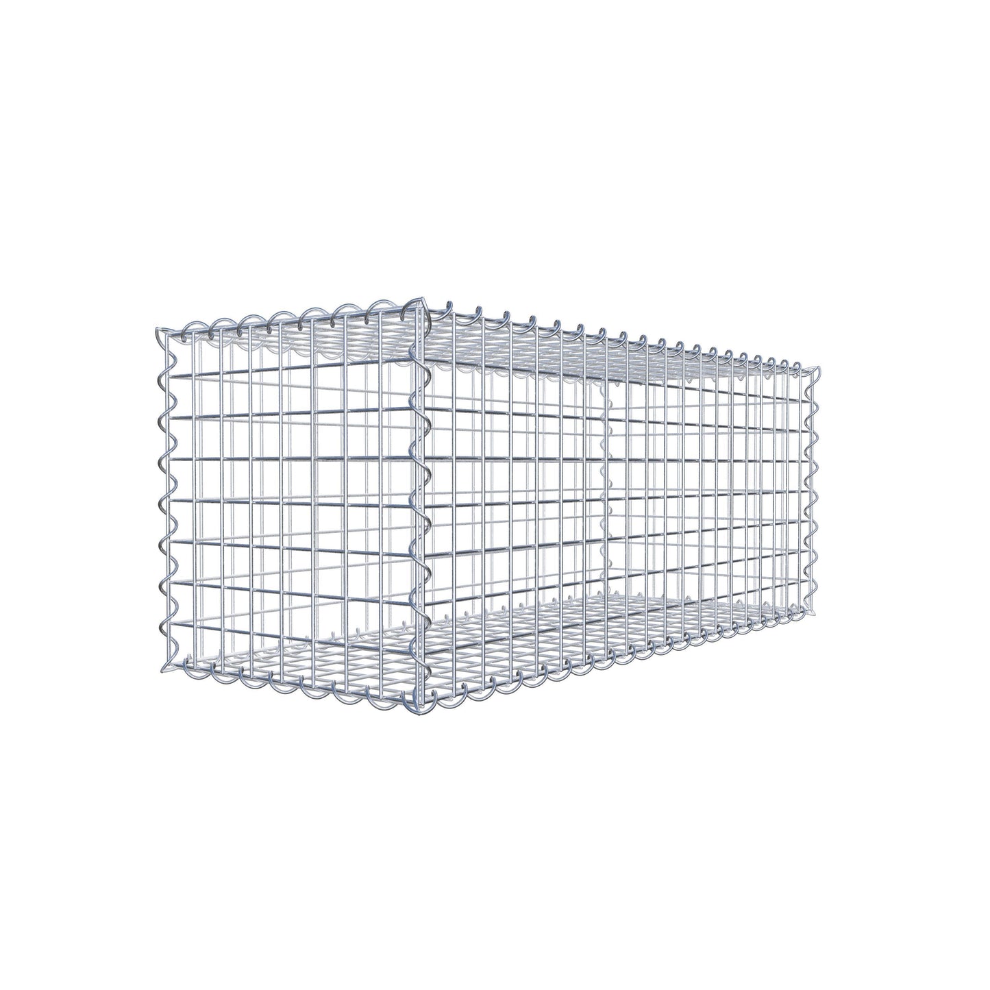 Gabion 100 cm x 40 cm x 40 cm (L x H x D), mesh size 5 cm x 5 cm, spiral