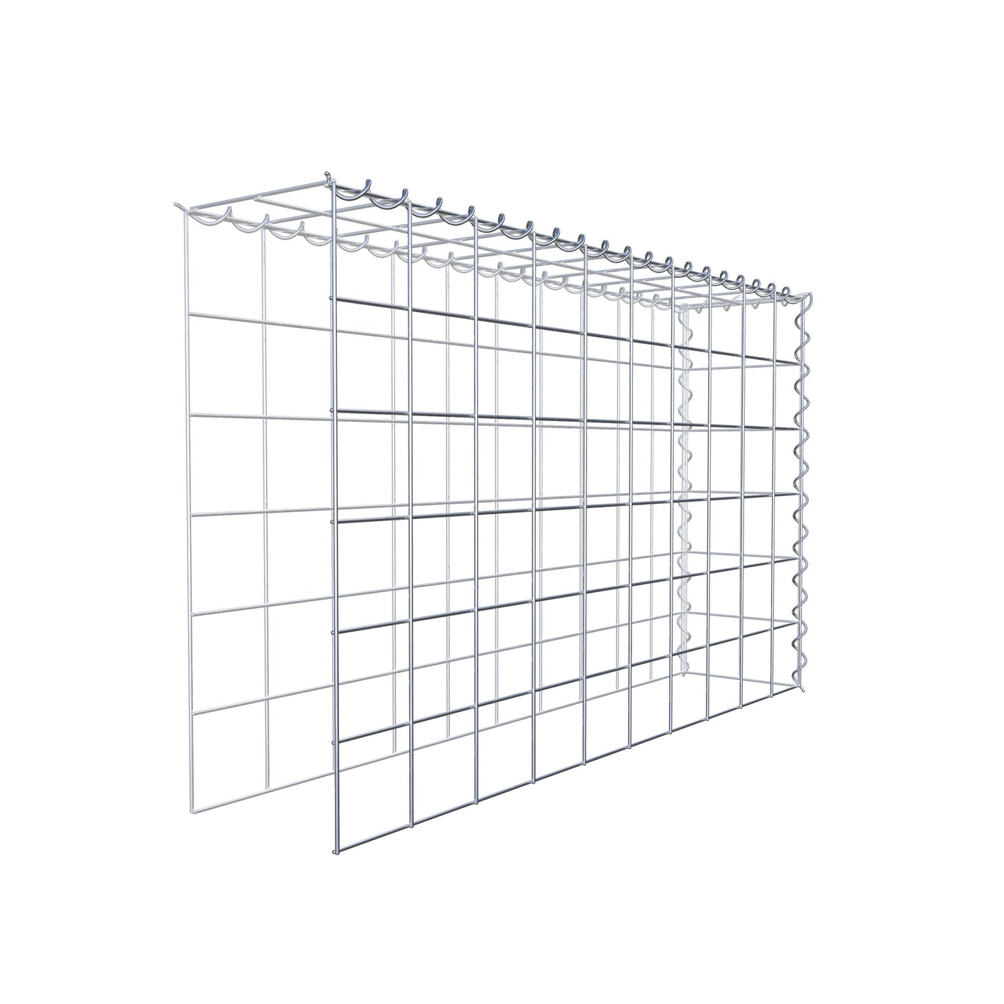Extra gabion typ 4 100 cm x 60 cm x 20 cm (L x H x D), maskstorlek 10 cm x 10 cm, spiral