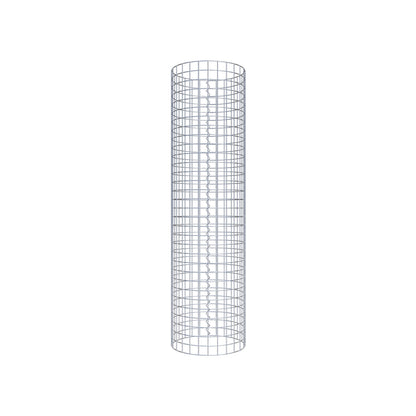 Columna de gaviones redonda 42 cm de diámetro, 160 cm de altura, malla 5 cm x 5 cm