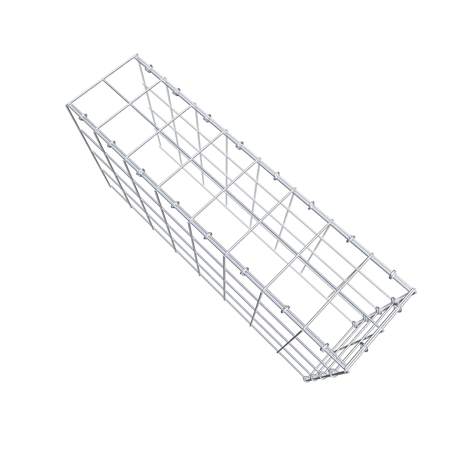 Mounted gabion type 4 80 cm x 40 cm x 20 cm (L x H x D), mesh size 10 cm x 10 cm, C-ring