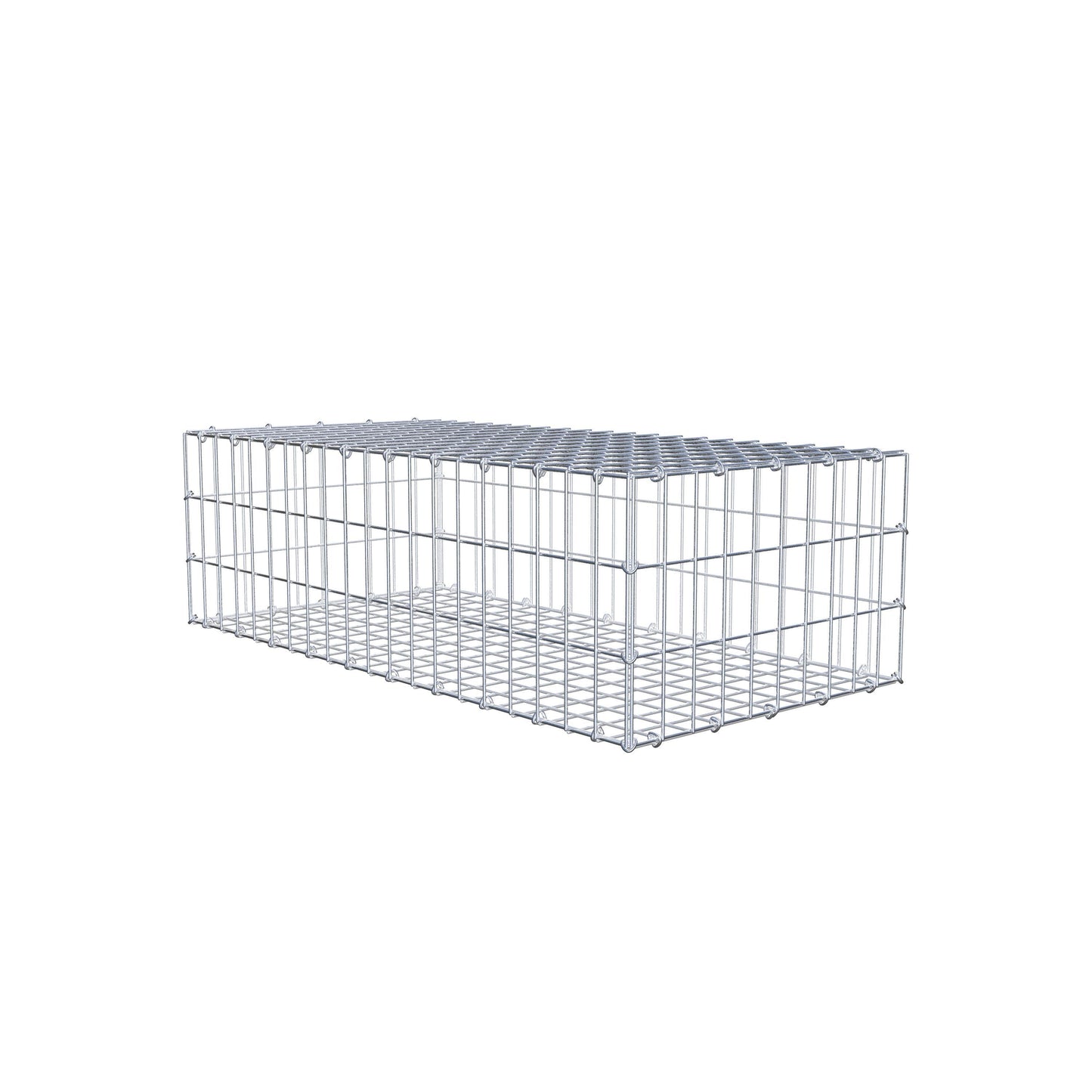 Gabião 100 cm x 30 cm x 50 cm (C x A x P), malhagem 5 cm x 10 cm, anel C